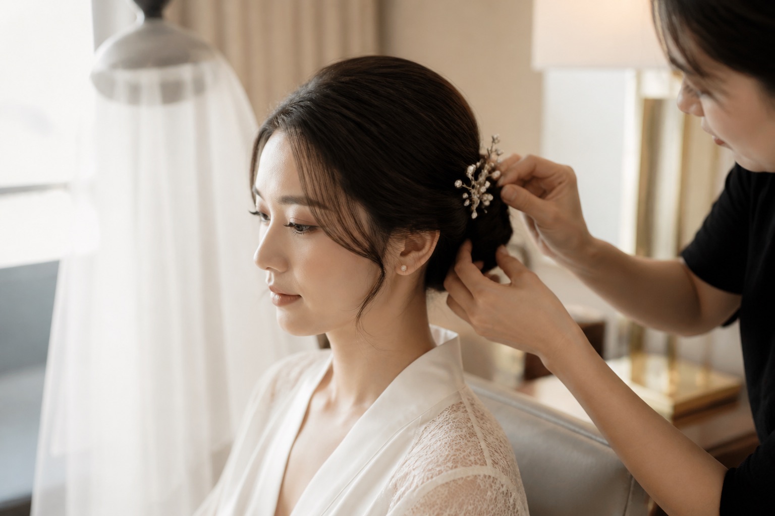Làm tóc cô dâu, làm tóc dự tiệc tại nhà Hà Nội